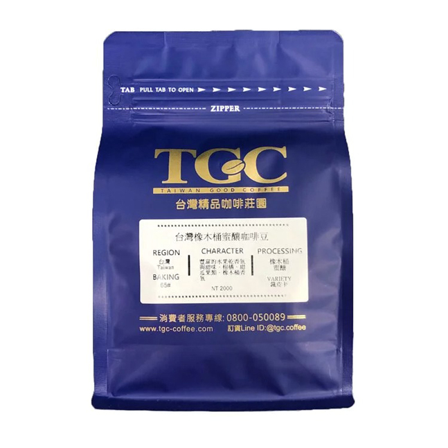 【TGC】台灣橡木桶蜜釀咖啡豆（半磅）