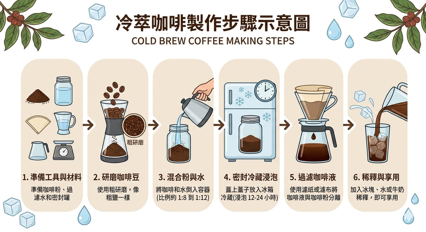 冷萃咖啡製作步驟